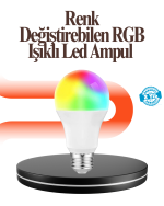 Renk Değiştiren RGB LED Ampul 16 Renk Uzaktan Kumandalı 2025 Model - Görsel 5