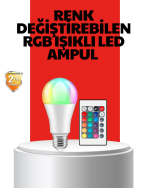 RGB Uzaktan Kumandalı LED Ampul 16 Renkli A Kalite Orijinal - Görsel 5