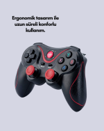 Uzun Pil Ömürlü Kablosuz Oyun Kumandası PC Telefon Tablet İçin - Görsel 2