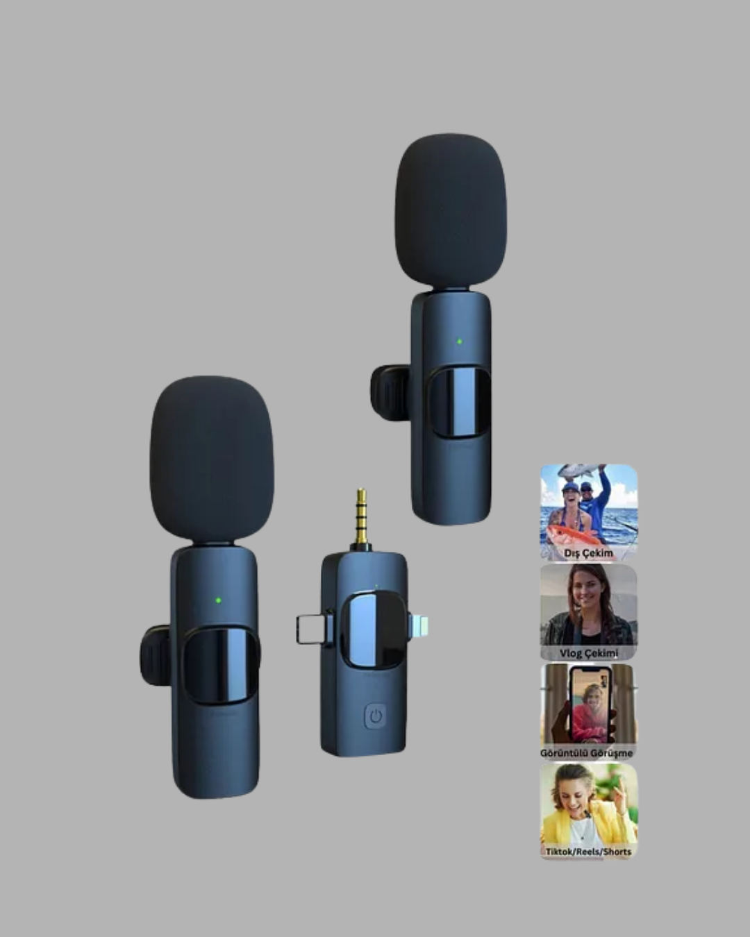 1211021_10-35.png Kablosuz Mikrofon - Telefon ve Bilgisayar Uyumlu - Görsel 1