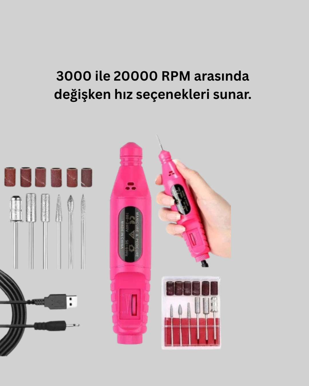 1211022_7-34.png USB Şarjlı Çok Fonksiyonlu Tırnak Bakım Cihazı - Görsel 1