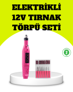Elektrikli Manikür Pedikür Törpü Seti 6 Başlıklı - Görsel 5