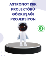 Dekoratif Gün Batımı Işığı – Astronot Figürlü - Görsel 5