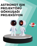 360° Ayarlanabilir Başlıklı Astronot Gece Lambası - Görsel 5