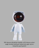 360° Ayarlanabilir Başlıklı Astronot Gece Lambası