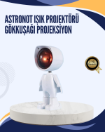 Gün Batımı Efekti Sunan Astronot LED Masa Lambası - Görsel 5