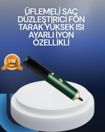 Saç Kurutma, Düzleştirici ve Tarak Tek Cihazda – 3 Kademeli Isı Ayarı - Görsel 5