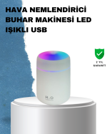 ABS Gövdeli 300ml USB Nemlendirici – Beyaz, Gri, Pembe Renk - Görsel 5