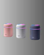 ABS Gövdeli 300ml USB Nemlendirici – Beyaz, Gri, Pembe Renk - Görsel 2