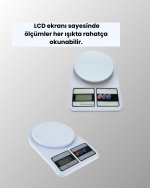 Hassas Tartım İçin Dijital Mutfak Terazisi – 10kg / 1g - Görsel 2