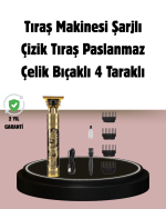 Şarjlı Titanyum Bıçaklı Saç Kesme Makinesi - Görsel 5