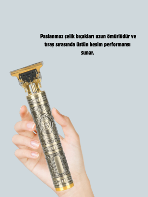 Şarjlı Titanyum Bıçaklı Saç Kesme Makinesi