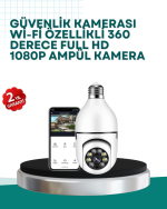 360° Panoramik Görüntüleme Sunan Ampul Tipi Güvenlik Kamerası - Görsel 5