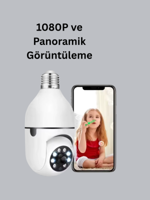 360° Panoramik Görüntüleme Sunan Ampul Tipi Güvenlik Kamerası