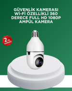 1080P Gece Görüşlü Ampul Güvenlik Kamerası – Kablolu ve Kablosuz Seçenekli - Görsel 5