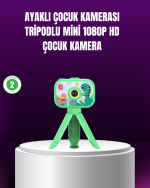 1080P HD Çocuk Vlog Kamerası – Tripod ve Eğitici Oyunlarl - Görsel 5