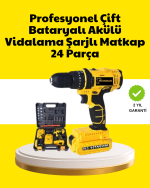 Çift Bataryalı 12V Akülü Matkap | 10 mm Metal, 20 mm Ahşap Delme Kapasitesi - Görsel 5