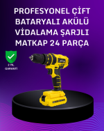 12V Akülü Matkap | 20-30 Nm Tork, Çift Hız Ayarı ve LED Işık - Görsel 5