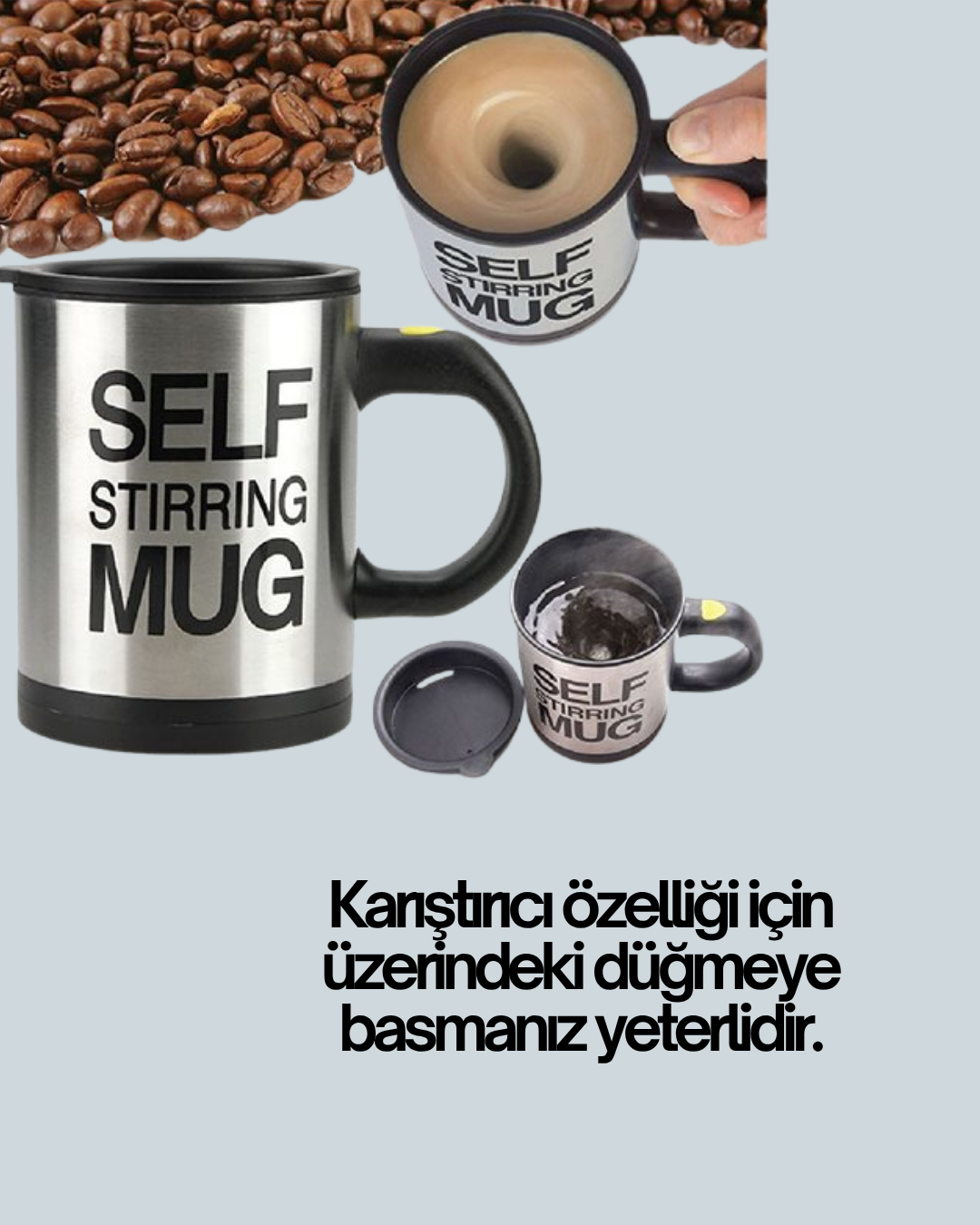 1211217_7-4.png Toz İçecekler İçin Hızlı Karıştırma Özellikli Termos Kupa - Görsel 1