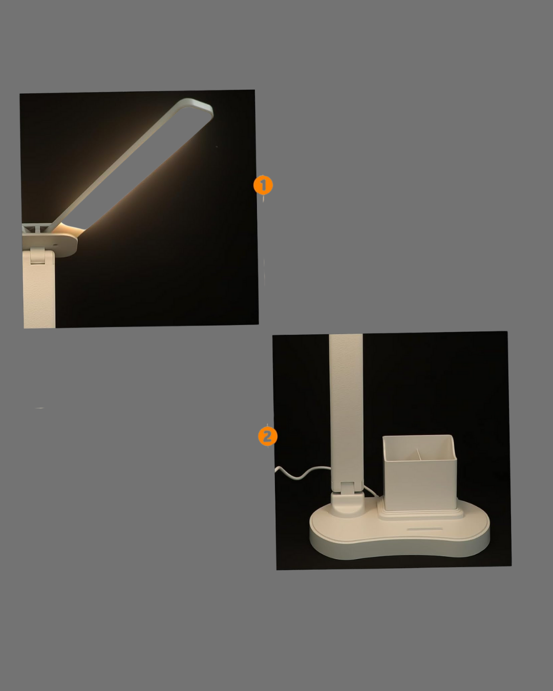 1211222_10-3.png Göz Koruyucu LED Okuma Lambası | Titreşimsiz Işık, Kalemlik ve Stand Fonksiyonlu - Görsel 1