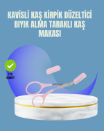 Tarak ve Fırça Başlıklı Kaş Şekillendirme Makası - Görsel 5