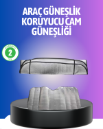 Metalize Reflektör Yüzeyli UV Koruyucu Araç Güneşliği – Serin ve Güvenli Sürüşler İçin - Görsel 5