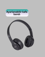 Ayarlanabilir Baş Bandı ve Yumuşak Kulak Yastıklı Bluetooth Kulaklık - Görsel 2