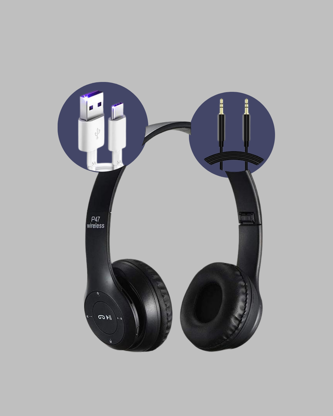 1211298_7-26.png Bluetooth 5.0 Kablosuz Kulak Üstü Kulaklık | Stereo Ses ve Katlanabilir Tasarım - Görsel 1