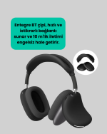Gürültü Azaltmalı Bluetooth Kulaklık | 5 Saat Kesintisiz Müzik - Görsel 4