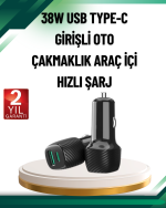 3A Güç Kapasiteli USB & Type-C Çakmaklık Şarj Adaptörü - Görsel 5