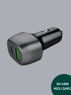 Power Delivery Destekli 38W Araç Tipi Hızlı Şarj Cihazı