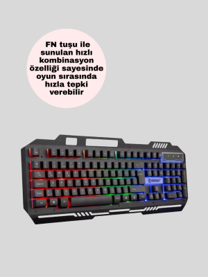 PG8018 LED Aydınlatmalı Mekanik Klavye Mouse – Oyunlarda Üstün Performans