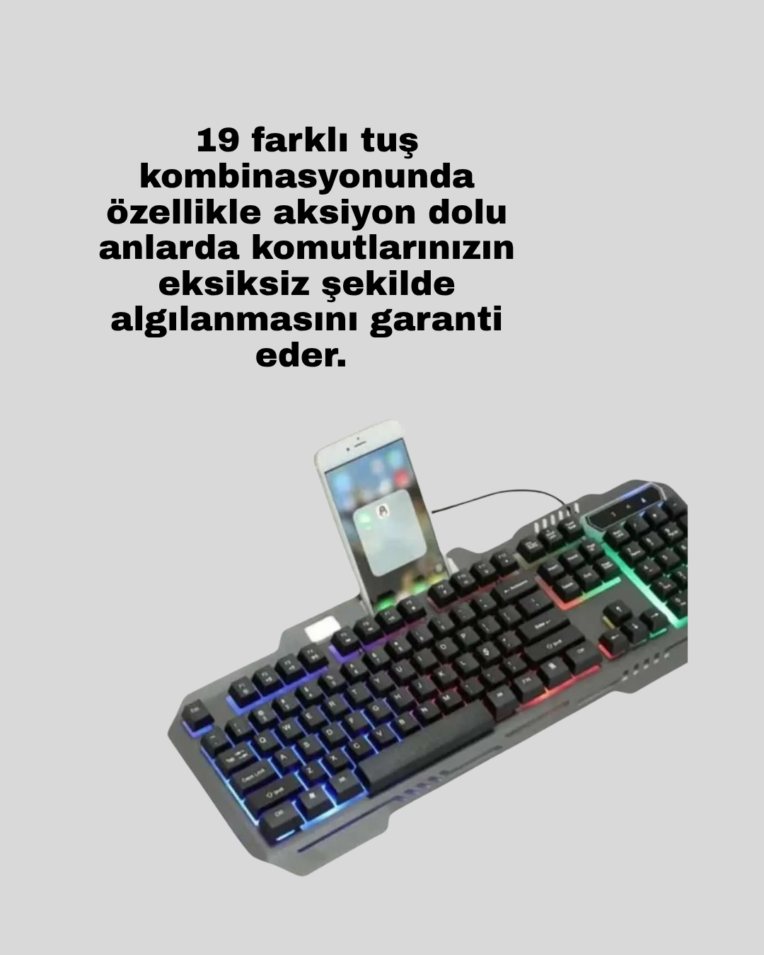 1211336_7-19.png Gaming Klavye Mouse – Çatışmasız Tuş, Hızlı Tepki Süresi - Görsel 1