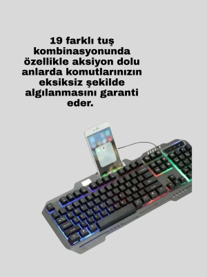 RGB Aydınlatmalı Oyuncu Klavye Mouse – Mekanik Hissiyat, Maksimum Kontrol