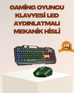 Mekanik LED Gaming Klavye Mouse Seti – Yüksek Tepki ve Ergonomi - Görsel 5