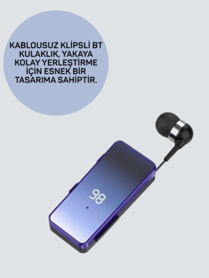 Yaka Klipsli Kablosuz Kulaklık – Eller Serbest Konforuyla Günlük Yaşama Uyum Sağlar
