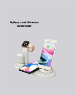iPhone, Apple Watch ve AirPods ile Uyumlu 4'ü 1 Arada Şarj Ünitesi – Tüm Apple Cihazları Tek Noktada - Görsel 3