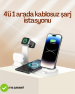 4 Cihazı Aynı Anda Şarj Edebilen Kablosuz Şarj İstasyonu – Çok Yönlü ve Pratik Tasarım - Görsel 5