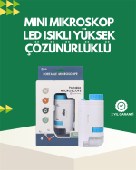 LED Aydınlatmalı 80–200 Kat Büyütmeli Cep Mikroskop - Görsel 5
