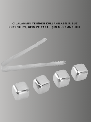 Paslanmaz Metal Buz Küpleri-Çok Amaçlı Kullanıma Uygun