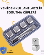 Paslanmaz Metal Buz Küpleri-Çok Amaçlı Kullanıma Uygun - Görsel 5