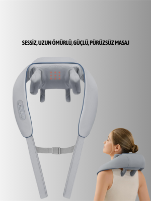 VNB-01 Şarjlı Isıtmalı Boyun ve Omuz Masaj Cihazı