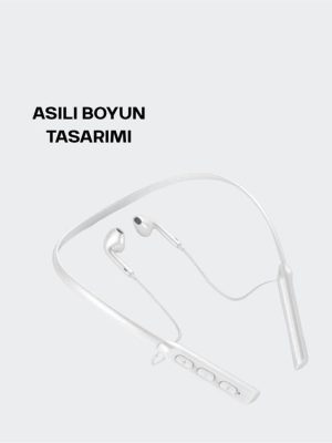 Uzun Pil Ömürlü Kablosuz Kulaklık – Boyun Askılı, 100 Saat Kullanım