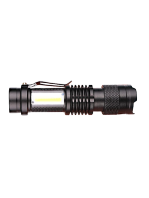 Şarjlı LED El Feneri - 14500 Pil Dahil, 4 Işık Modu, Mini Boy