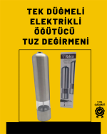 Pil İle Çalışan Elektrikli Baharat Öğütme Cihazı Ergonomik Şeffaf Gövde - Görsel 5
