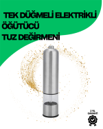 Şeffaf Hazneli Elektrikli Tuz Karabiber Öğütücü Pilli Taşınabilir Mutfak Aleti - Görsel 5