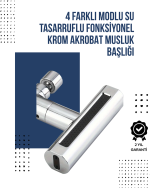 4 Modlu Musluk Başlığı | Şelale, Yağmur, Sprey, Köpük Akışı | Yüksek Basınç Performansı | Modern Tasarım - Görsel 5