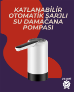 Otomatik Damacana Su Pompası | 40-80 Saniye Zaman Ayarlı | %90 Açılabilir Hijyenik Tasarım | Şarjlı ve Portatif - Görsel 5