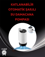 Damacana Üstü Akıllı Su Pompası | 3 Damacana Kullanım | 4W Güç | Micro USB Şarjlı | Katlanabilir & Taşınabilir - Görsel 5