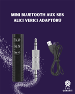 Bluetooth AUX Adaptör | 3.5mm Ses Girişi İçin Kablosuz Dönüştürücü, 10m Menzil - Görsel 5